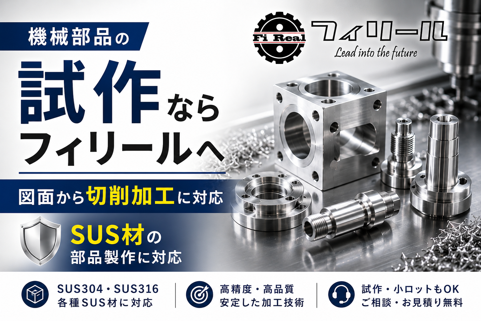 機械部品の試作ならフィリールへ｜図面から切削加工に対応